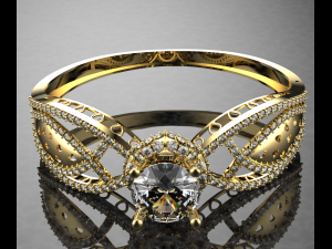 ROYALTY DIAMOND GOLD 18K BRACELET 3D Model