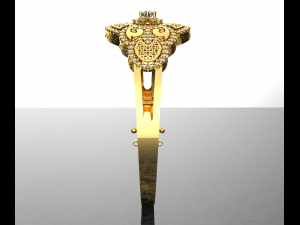Flower Diamond 18K Gold Bracelet Model 3D