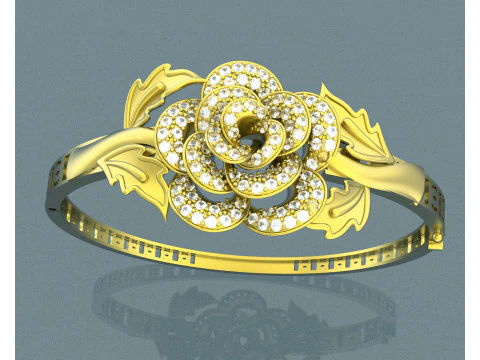 BRACCIALE IN ORO CON DIAMANTI Modello 3D
