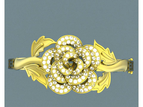 DIAMOND GOLD BRACELET 3D Model