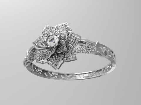 BLOSSOM RADIANCE DIAMOND BRACELET 3Dモデル