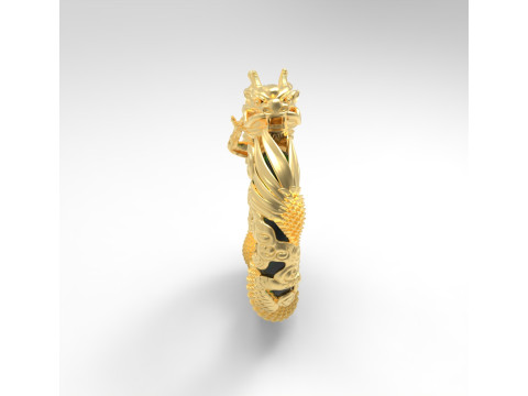 EXQUISITW GOLD DRAGON BRACELET Modello 3D