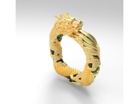 EXQUISITW GOLD DRAGON BRACELET 3Dモデル