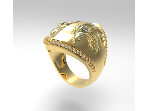 MAJESTIC EAGLE GOLD RING 3Dモデル