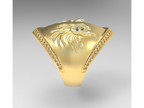 MAJESTIC EAGLE GOLD RING 3Dモデル