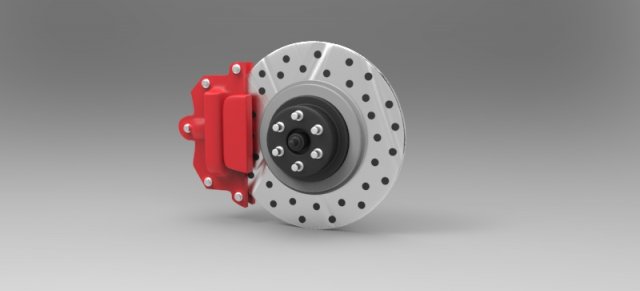 disc brake 3D Модель .c4d .max .obj .3ds .fbx .stl .blend