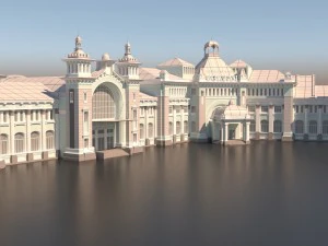 esta&ccedil;&atilde;o ferrovi&aacute;ria bielorrussa Modelo 3D