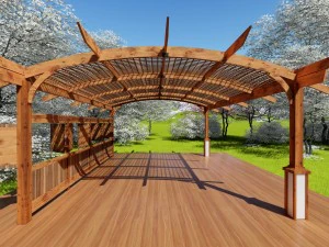 pavilh&atilde;o alcova p&eacute;rgula Modelo 3D