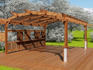 pergola alcove pavilion 3D Model