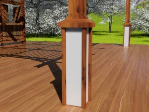 pavilh&atilde;o alcova p&eacute;rgula Modelo 3D