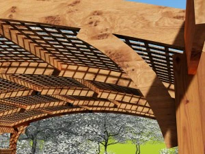 pavilh&atilde;o alcova p&eacute;rgula Modelo 3D