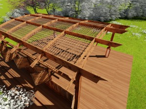pergola alcove pavilion 3D Model