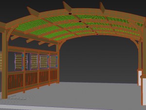 pergola alcove pavilion 3D Model