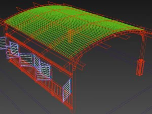 pavilh&atilde;o alcova p&eacute;rgula Modelo 3D