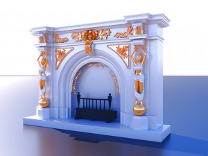 fireplace Model 3D