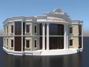 edif&iacute;cio do museu Modelo 3D