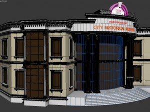 museum building Modello 3D