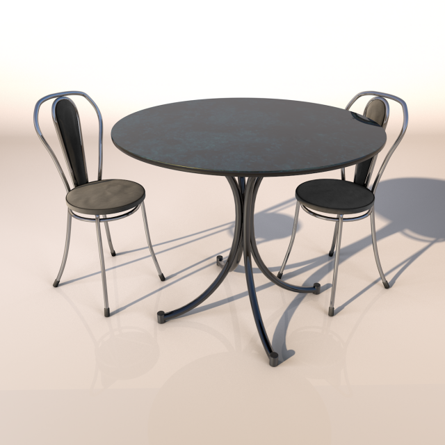 a set of desk and chair 3D Model .c4d .max .obj .3ds .fbx .stl .blend 
