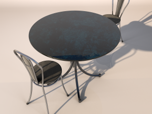a set of desk and chair 3D Model