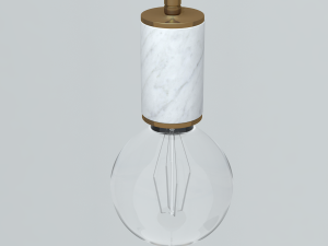 pendant lamp marmor glans nerobiancorosso 3D Model