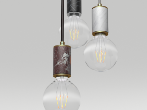 pendant lamp marmor glans nerobiancorosso 3D Model