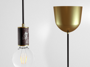 pendant lamp marmor glans nerobiancorosso 3D Model
