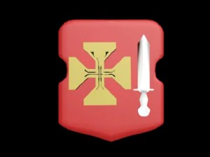 3d model cross and sword 3D Model