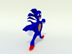 3d sanik - 3d sonic 3D Model