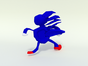 3d sanik - 3d sonic 3D Model