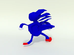 3d sanik - 3d sonic 3D Model
