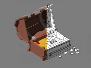 low poly pirate prop pack 3D Model