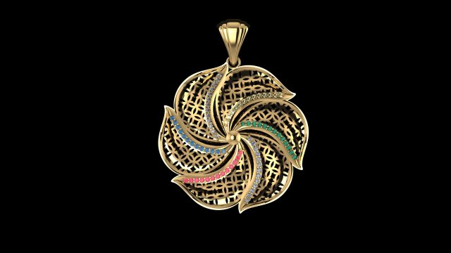 necklace pendant 3D Model .c4d .max .obj .3ds .fbx .stl .blend 