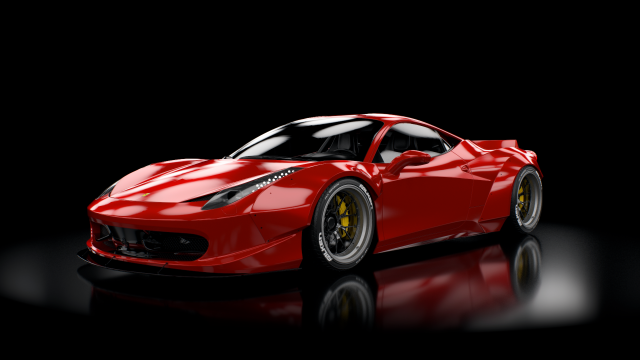 ferrari 458 italia liberty walk Modelo 3D .c4d .max .obj .3ds .fbx .stl .blend 