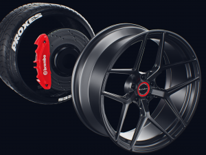 brixton forged pf-7 wheel Model 3D