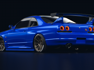 nissan gt-r r33 3D मॉडल
