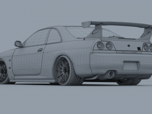 nissan gt-r r33 3D मॉडल