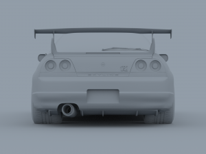 nissan gt-r r33 3D मॉडल