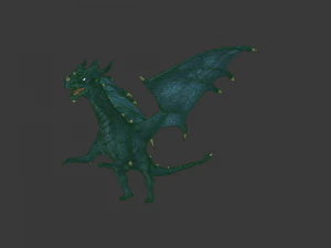 drag&atilde;o azul Modelo 3D