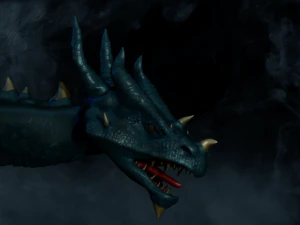 drag&atilde;o azul Modelo 3D