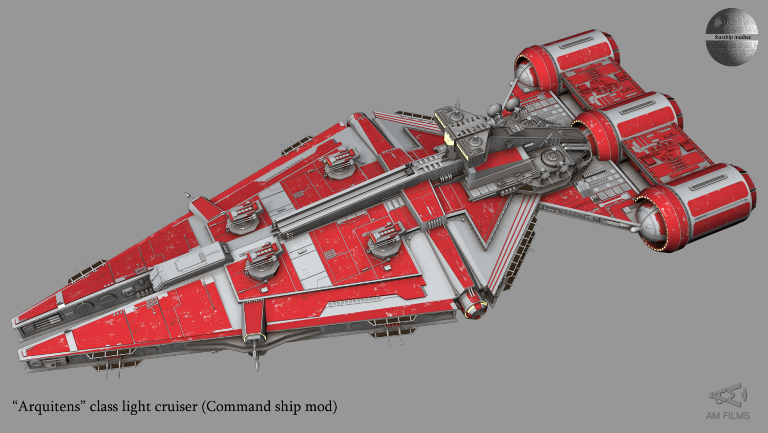sprede Dårlig faktor Bløde arquitens-class light cruiser 3D Model in Fantasy Spacecraft 3DExport