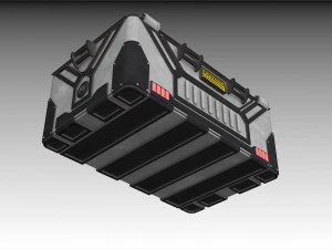 sci-fi bio container 2 3D Model