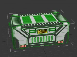 sci-fi bio container 2 3D Model
