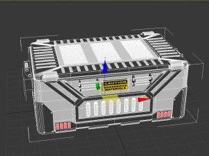 sci-fi bio container 2 3D Model