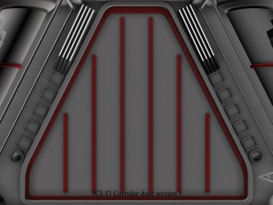 sci-fi corridor door section 1 3D 모델