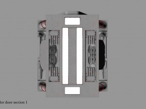 sci-fi corridor door section 1 3D 모델