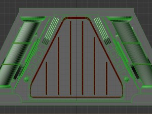 sci-fi corridor door section 1 3D 모델