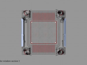 sci-fi corridor window section 1 3D Model