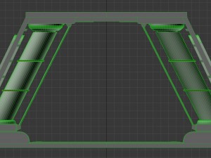 sci-fi corridor window section 1 3D Model