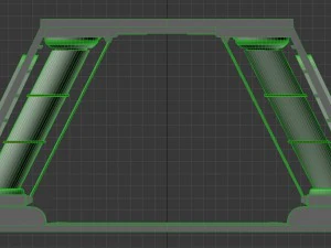 sci-fi corridor window section 1 3D Model
