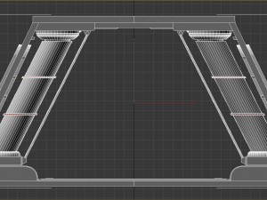 sci-fi corridor window section 1 3D Model